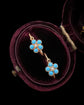 ANTIQUE TURQUOISE & PEARL FLOWER EARRINGS