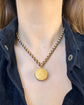 ANTIQUE BLUE JOHN AND 18TH CENTURY SPADE GUINEA LOCKET PENDANT