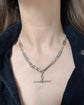 ANTIQUE SILVER FANCY PAPERCLIP CHAIN