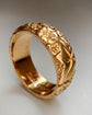 ANTIQUE CHUNKY ‘IVY & ROSE’ MOTIF 18CT GOLD RING