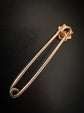 VICTORIAN CHUNKY PIN BROOCH WITH PEARL FLOWER