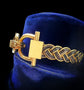 18CT GOLD SNAFFLE & ELEPHANT HAIR BANGLE