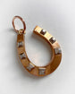 VICTORIAN 18CT GOLD MIXED METAL HORSESHOE PENDANT