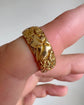 ANTIQUE CHUNKY ‘IVY & ROSE’ MOTIF 18CT GOLD RING