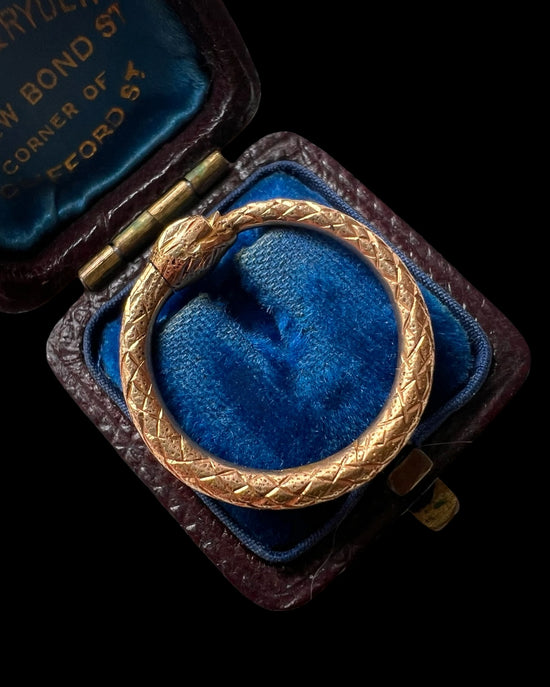 19TH CENTURY OUROBOROS SNAKE BAIL / RING