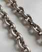 ANTIQUE CHUNKY SILVER CABLE LINK CHAIN