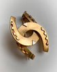 VICTORIAN 15CT GOLD DOUBLE HORSESHOE BROOCH