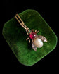 ANTIQUE GEMSET BUG PENDANT