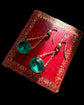 EARLY 19TH CENTURY GREEN PASTE EARRINGS