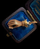 GEORGIAN 15CT GOLD HAND WITH DIAMOND PENDANT
