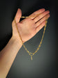 18CT FRENCH SAUTOIR FANCY LINK GAURD CHAIN