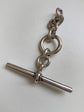 VICTORIAN CHUNKY SILVER PAPERCLIP CHAIN WITH REMOVABLE T-BAR