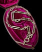 VICTORIAN SILVER TROMBONE & LOVERS KNOT ALBERT CHAIN