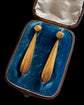 GEORGIAN HIGH CARAT GOLD TORPEDO EARRINGS