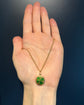 ANTIQUE FOUR LEAF CLOVER ENAMEL & 15CT GOLD PENDANT