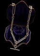 ANTIQUE SUPER CHUNKY SILVER PAPERCLIP ALBERT CHAIN
