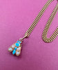 VICTORIAN TURQUOISE & PEARL FLY PENDANT