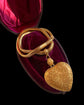 HUGE VICTORIAN PINCHBECK HEART PENDANT & SNAKE CHAIN