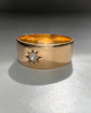 ANTIQUE 18CT GOLD & DIAMOND CHUNKY CIGAR BAND RING