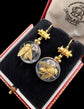VICTORIAN GOLD FLY & ROCK CRYSTAL EARRINGS