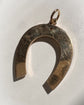 LARGE 18CT GOLD TURQUOISE & DIAMOND HORSESHOE PENDANT