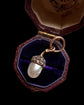 VICTORIAN DIAMOND & PEARL ACORN PENDANT