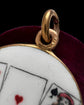 VINTAGE DOUBLE SIDED ROULETTE & PLAYING CARD DISC PENDANT
