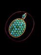 VICTORIAN PAVÉ TURQUOISE OVAL PENDANT