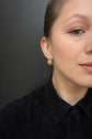 EARLY 19TH CENTURY 18CT GOLD ENAMEL EARRINGS AND BROOCH DEMI PARURE