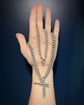 HEAVY ANTIQUE SILVER CURB ALBERT CHAIN WITH TBAR