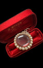 GEORGIAN PEARL SNAKE OUROBOROS LOCKET PENDANT