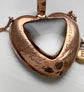 EARLY 19TH CENTURY PEARL & ROCK CRYSTAL HEART LOCKET WITH PADLOCK & KEY