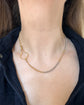 ANTIQUE BI COLOUR PLATINUM & 18CT GOLD CURB CHAIN