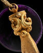 GEORGIAN 15CT GOLD & DIAMOND HAND CLASP / PENDANT