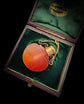 GEORGIAN CARNELIAN SHELL SCENT BOTTLE PENDANT