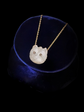 VICTORIAN CARVED MOONSTONE & DIAMOND DOG NECKLACE