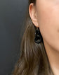 VICTORIAN JET CHAIN EARRINGS