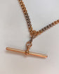 ANTIQUE BI-COLOUR 18CT GOLD & PLATINUM CURB ALBERT CHAIN