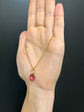 GEORGIAN PINK PASTE DROP PENDANT