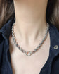 ANTIQUE CHUNKY SILVER ROPE TWIST CHAIN