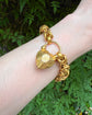 GEORGIAN PINCHBECK HEART PADLOCK BRACELET