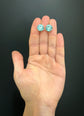 EARLY VICTORIAN TURQUOISE PASTE EARRINGS
