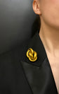 VICTORIAN 15CT GOLD CHUNKY KNOT BROOCH