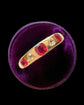 ANTIQUE DIAMOND & RUBY FLUSH SET 18CT GOLD RING