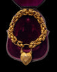 GEORGIAN PINCHBECK HEART PADLOCK BRACELET