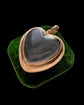 ANTIQUE LARGE PUFFY GOLD HEART PENDANT ‘TOUJOURS PRÉSENTE, TOUJOURS CHÈRE’
