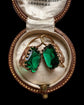 EARLY VICTORIAN GREEN PASTE EARRINGS