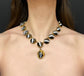 VICTORIAN BANDED AGATE & SNAKE GILT NECKLACE