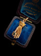 GEORGIAN 15CT GOLD HAND WITH DIAMOND PENDANT