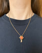 VICTORIAN CORAL & 9CT GOLD SNAKE PENDANT